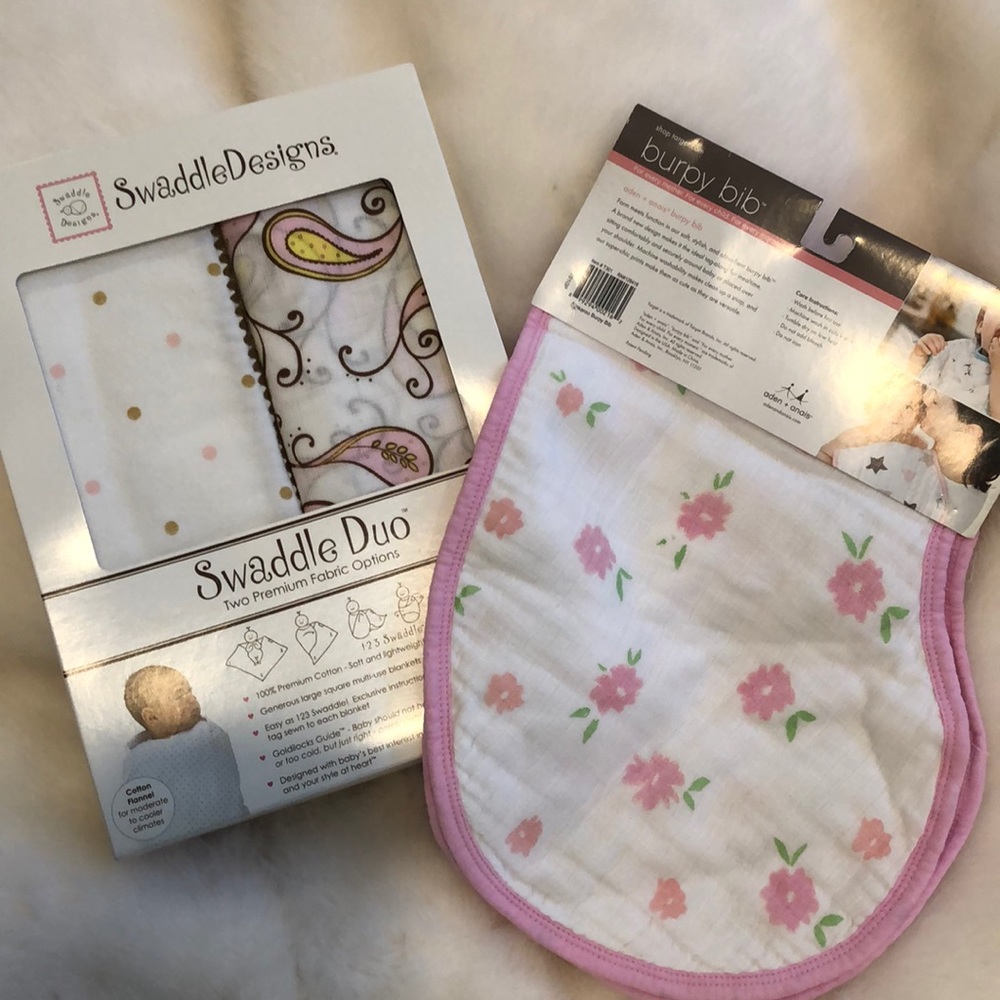 NEW Swaddle Designs Swaddle Duo & Aden + Anais bib